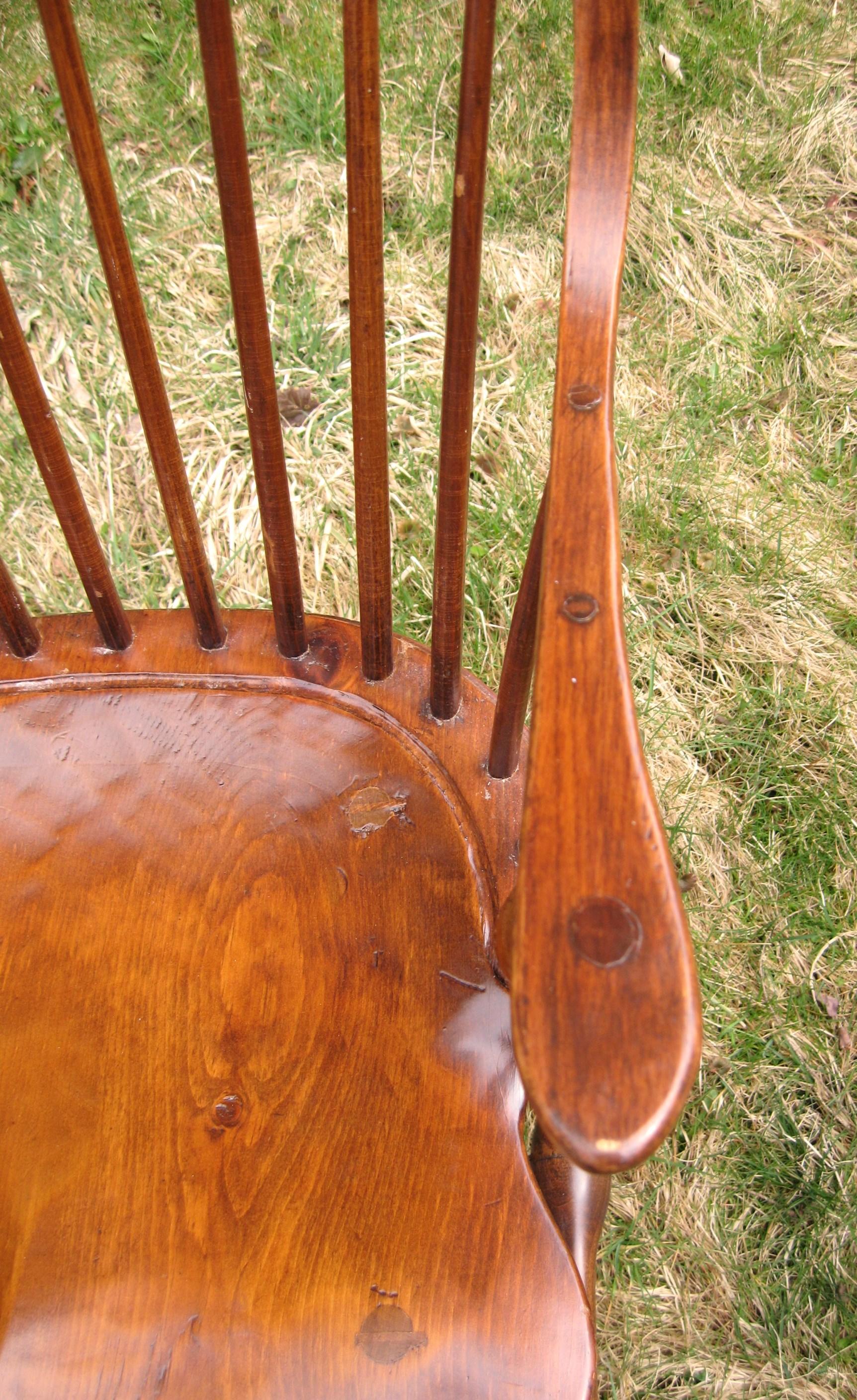 Late 20th Century New York Style Windsor Chair Continuous Arm