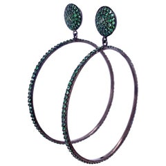 Lucea New York Tsavorite Garnet Hoop Earrings