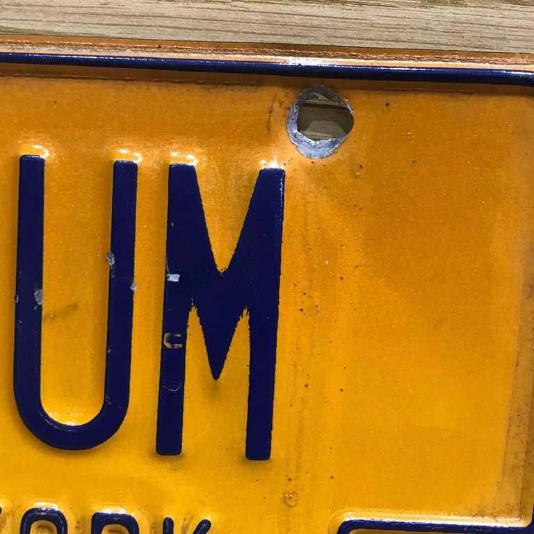 New York Vanity License Plate OPIUM For Sale at 1stDibs