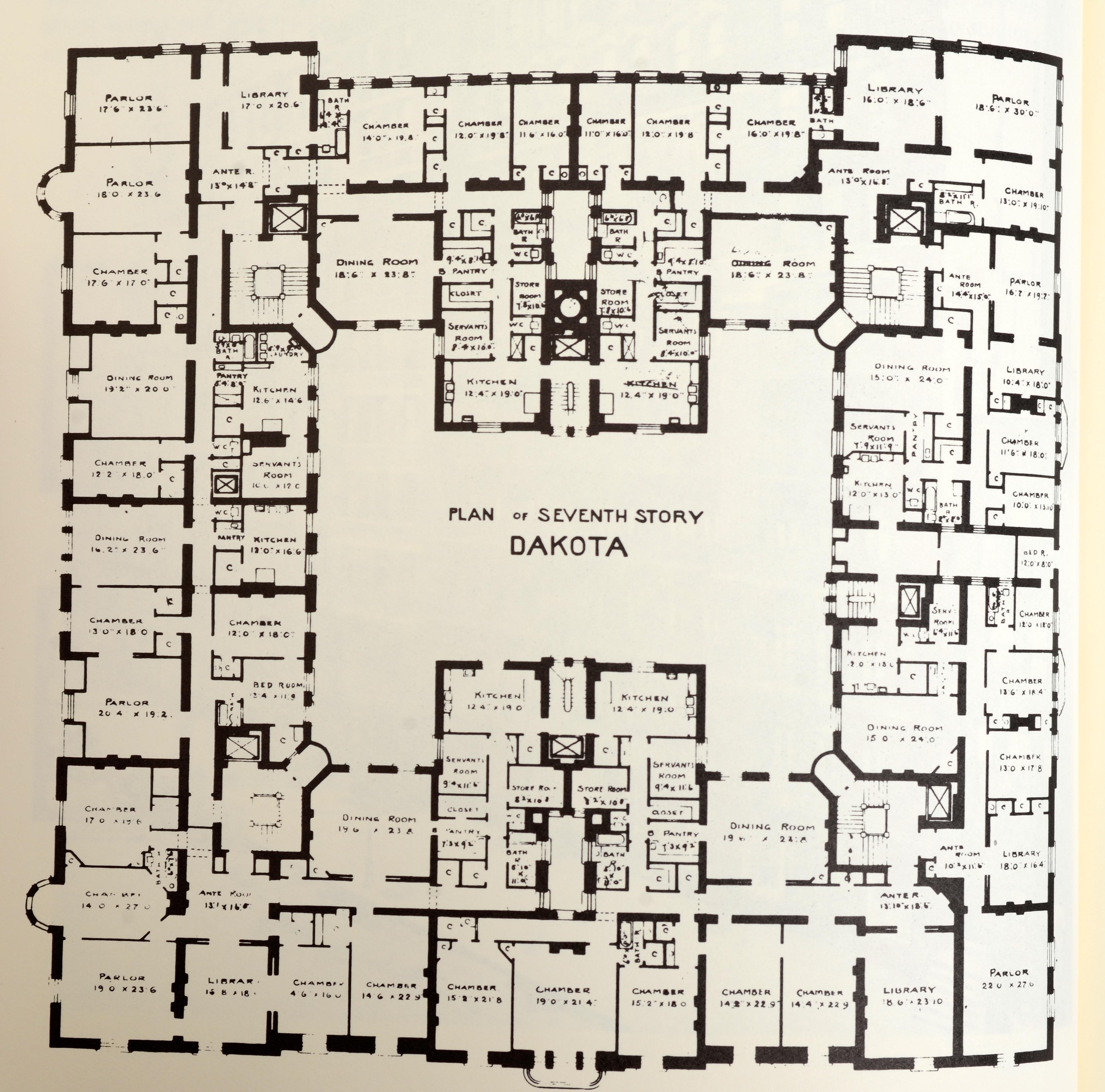 New York's Fabulous Luxury Apartments with Original Floor Plans, The Dakota 4