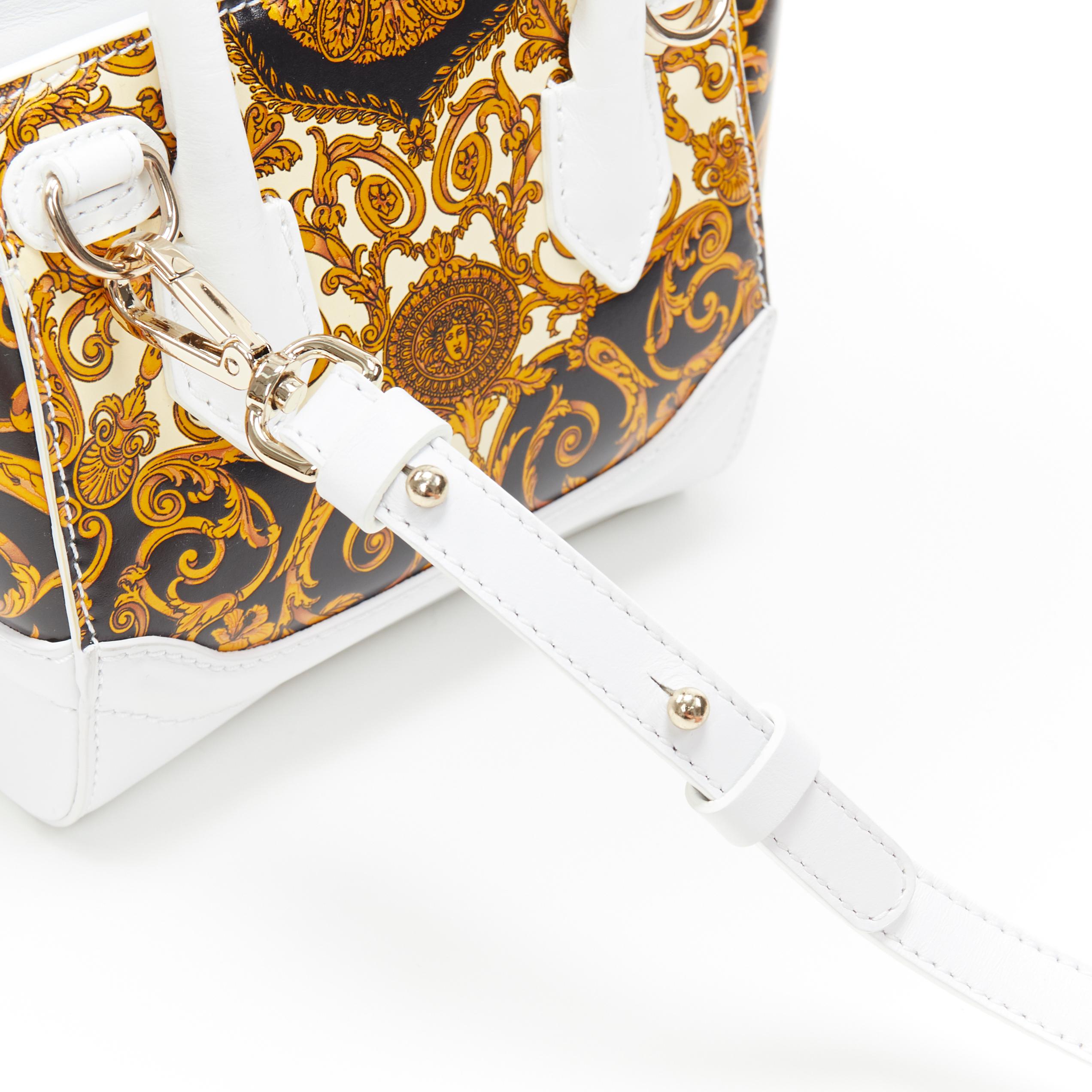 nuevo YOUNG VERSACE Micro Palazzo Imperio blanco dorado estampado barroco bandolera 5
