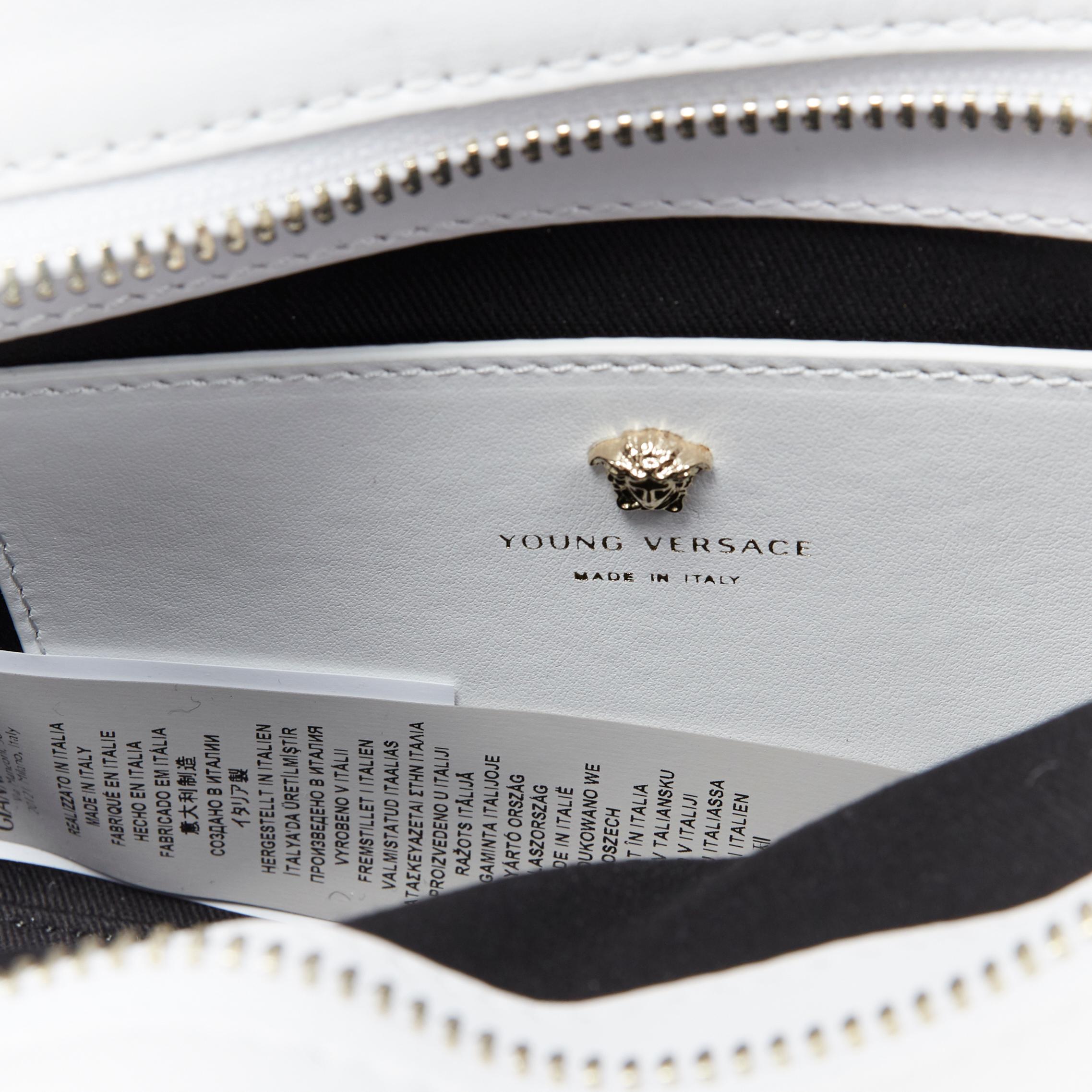 nuevo YOUNG VERSACE Micro Palazzo Imperio blanco dorado estampado barroco bandolera 6