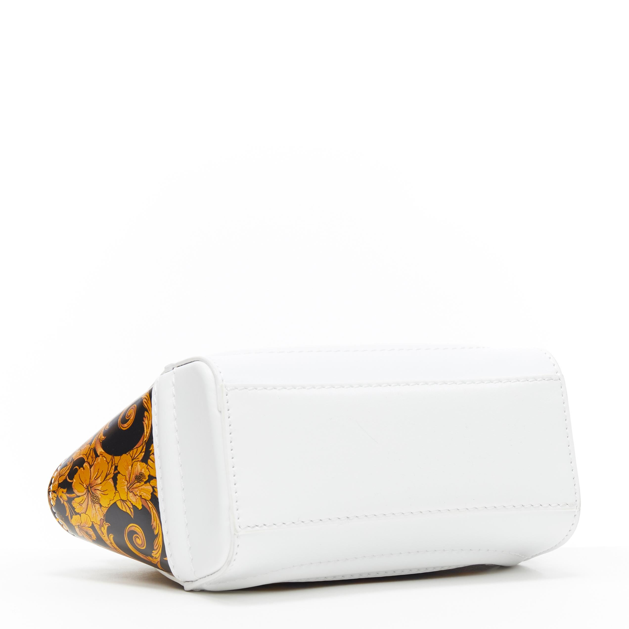 nuevo YOUNG VERSACE Micro Palazzo Imperio blanco dorado estampado barroco bandolera 1