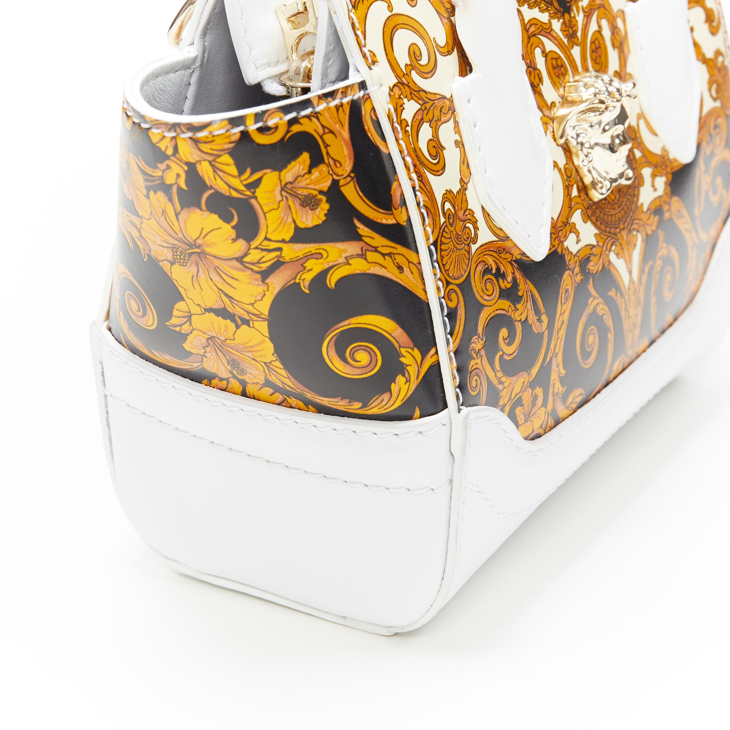 nuevo YOUNG VERSACE Micro Palazzo Imperio blanco dorado estampado barroco bandolera 3