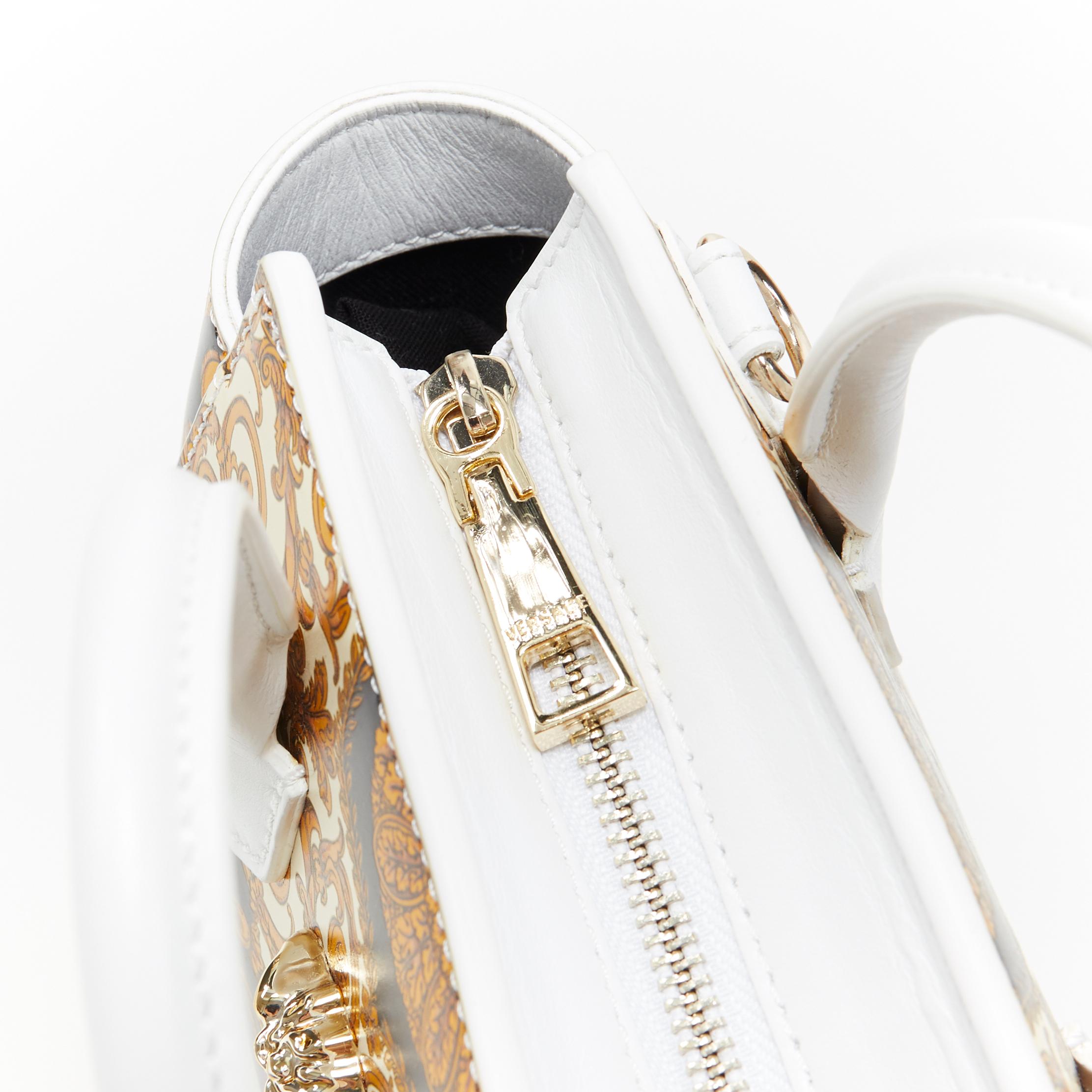 nuevo YOUNG VERSACE Micro Palazzo Imperio blanco dorado estampado barroco bandolera 4