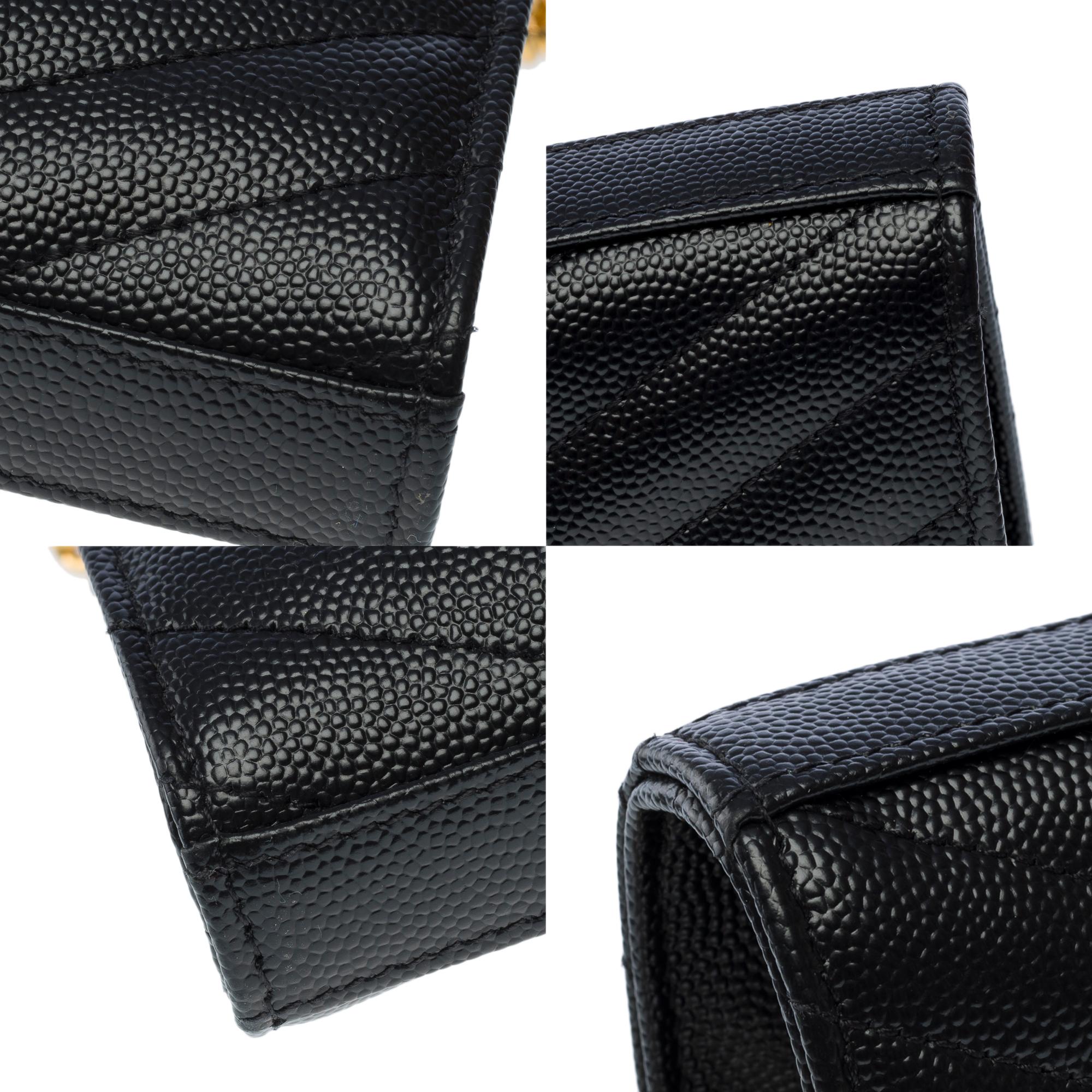 New YSL Pochette Cassandre classic shoulder bag in Black leather, GHW 8