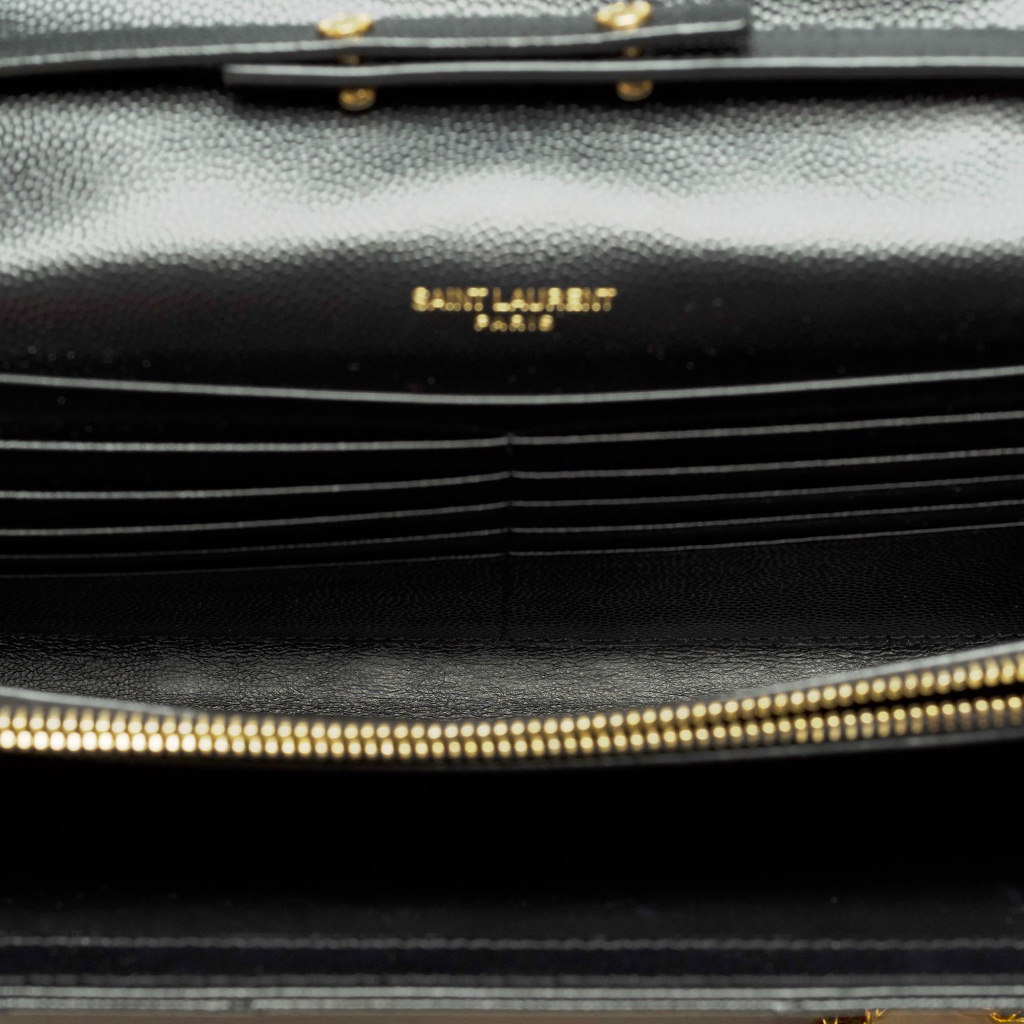 New YSL Pochette Cassandre classic shoulder bag in Black leather, GHW 5