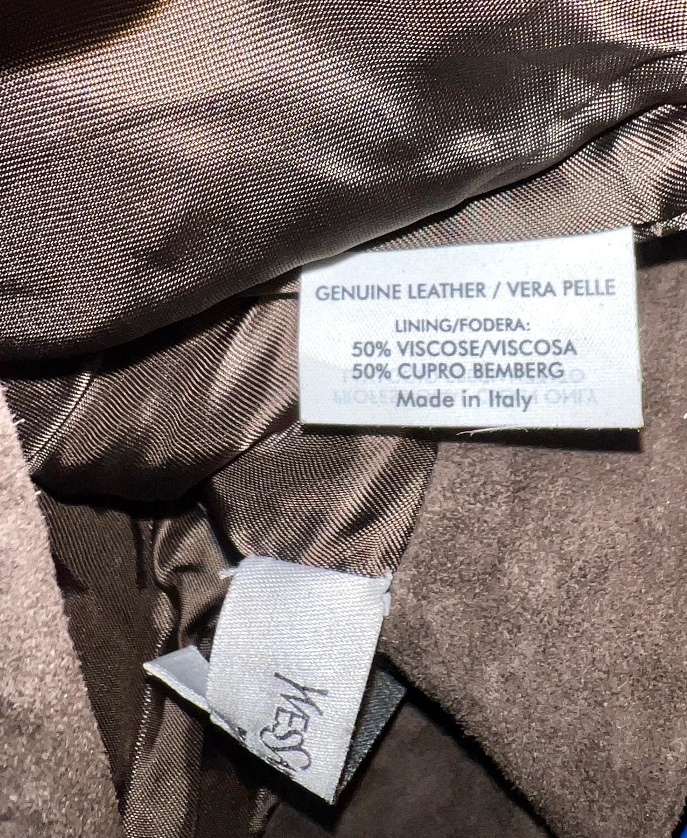 Yves Saint Laurent Tom Ford - Pantalon « Pirate » en cuir marron avec nœud papillon, taille 38, automne-hiver 2002, état neuf Neuf - En vente à Switzerland, CH