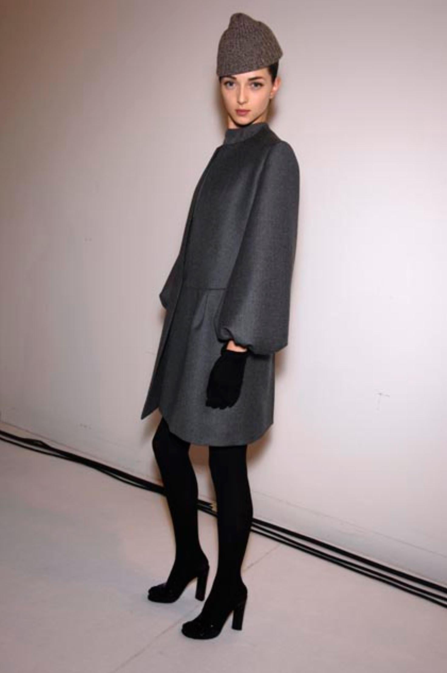 Women's New Yves Saint Laurent  F/W 2007 Runway Wool Cashmere Coat Dress Sz French 38