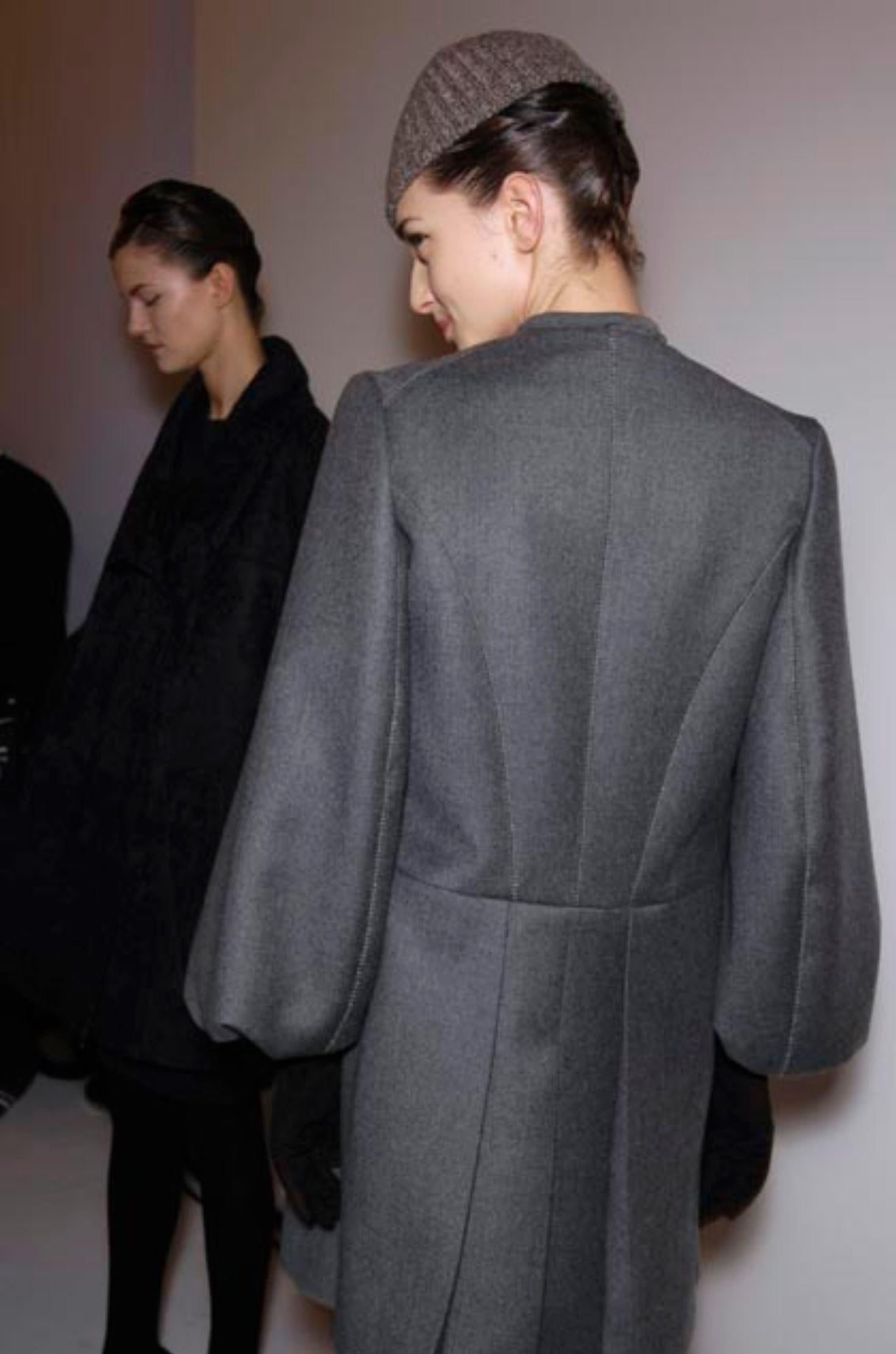 New Yves Saint Laurent  F/W 2007 Runway Wool Cashmere Coat Dress Sz French 38 3