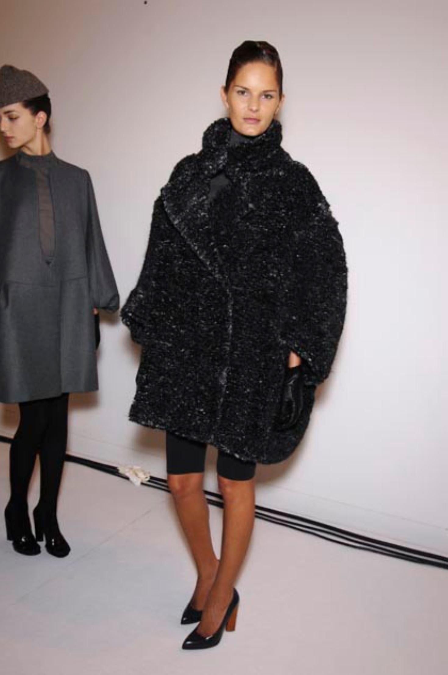 New Yves Saint Laurent  F/W 2007 Runway Wool Cashmere Coat Dress Sz French 36 For Sale 7