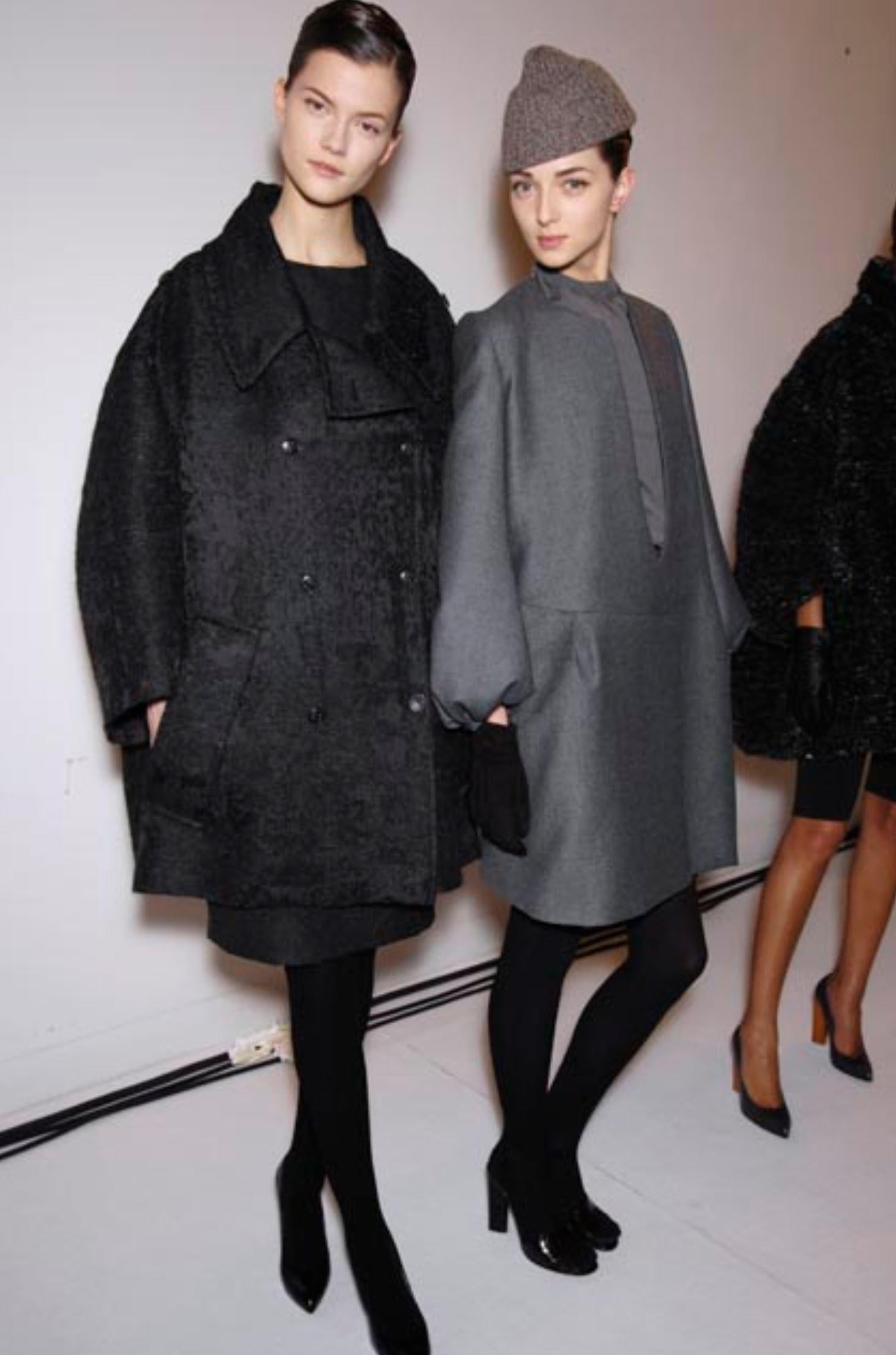 New Yves Saint Laurent  F/W 2007 Runway Wool Cashmere Coat Dress Sz French 36 For Sale 9