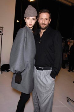 New Yves Saint Laurent  F/W 2007 Runway Wool Cashmere Coat Dress Sz French 36