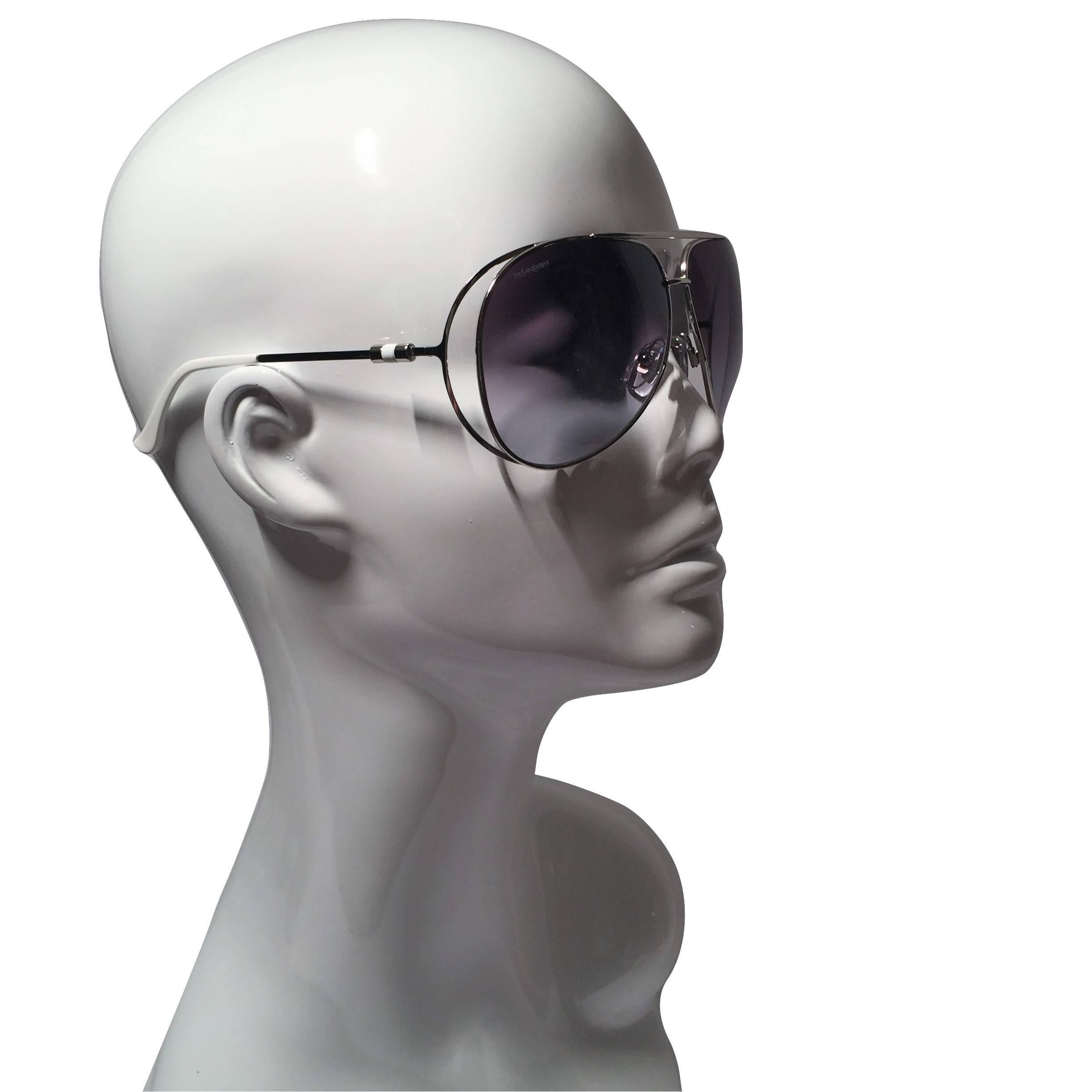 New Yves Saint Laurent YSL Aviator Sunglasses  With Case 4