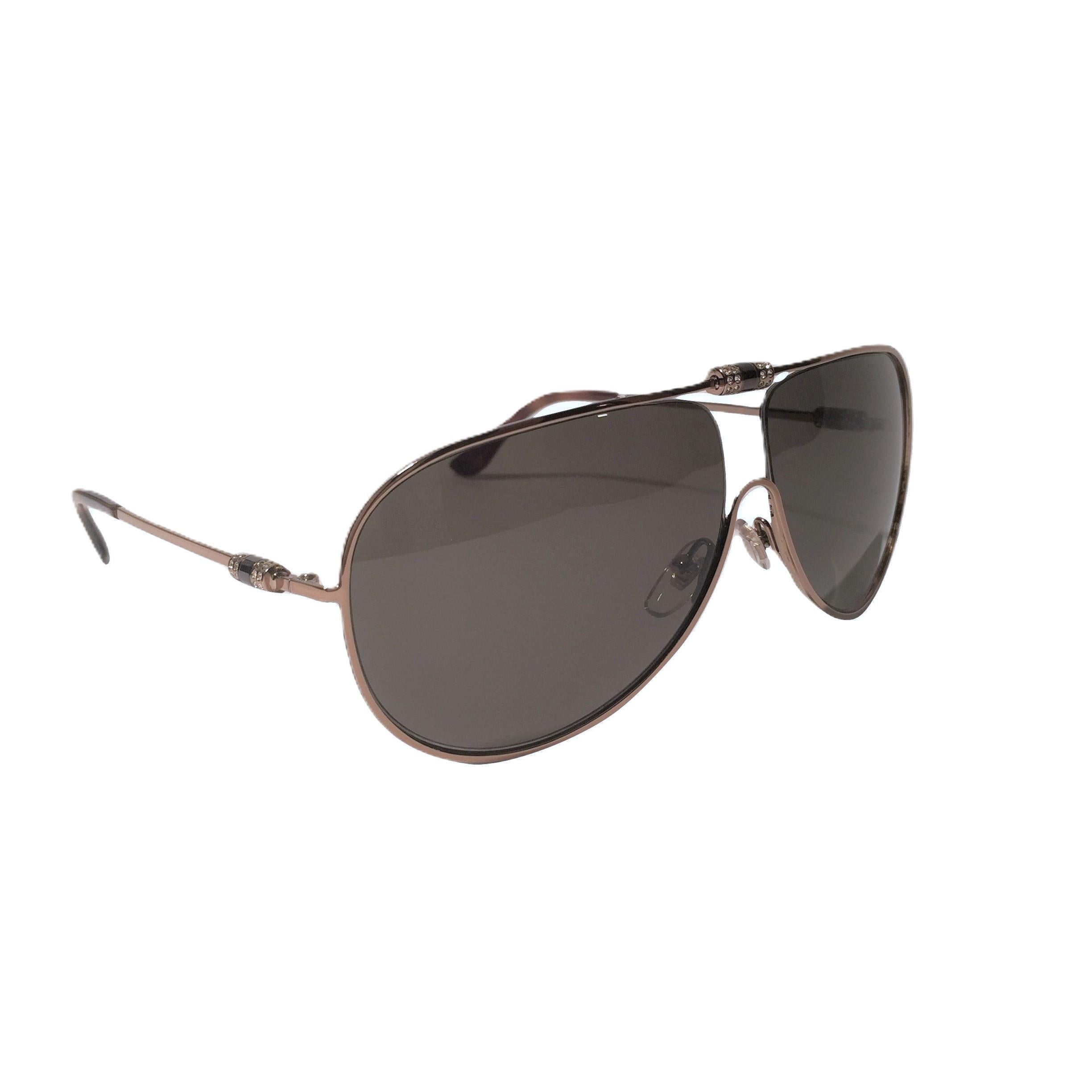 Donna New Yves Saint Laurent YSL Aviator Occhiali da sole con cristalli Swarovski con custodia in vendita