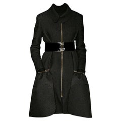 New Yves Saint Laurent YSL F/W 2008 Runway Naomi Campbell Quilted Coat Sz Fr40
