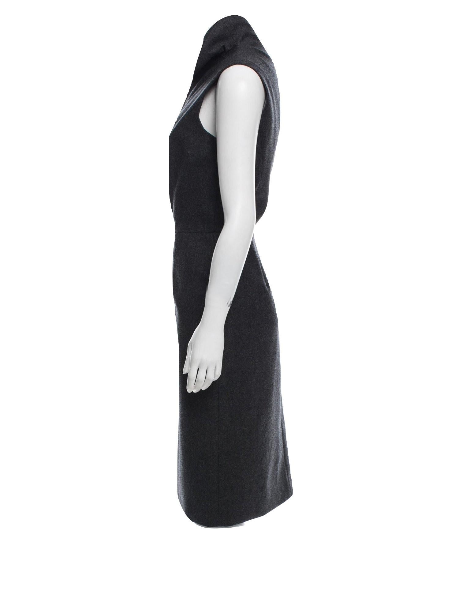 Women's New Yves Saint Laurent YSL F/W 2009 Runway Wool Lurex Dress Sz FR42