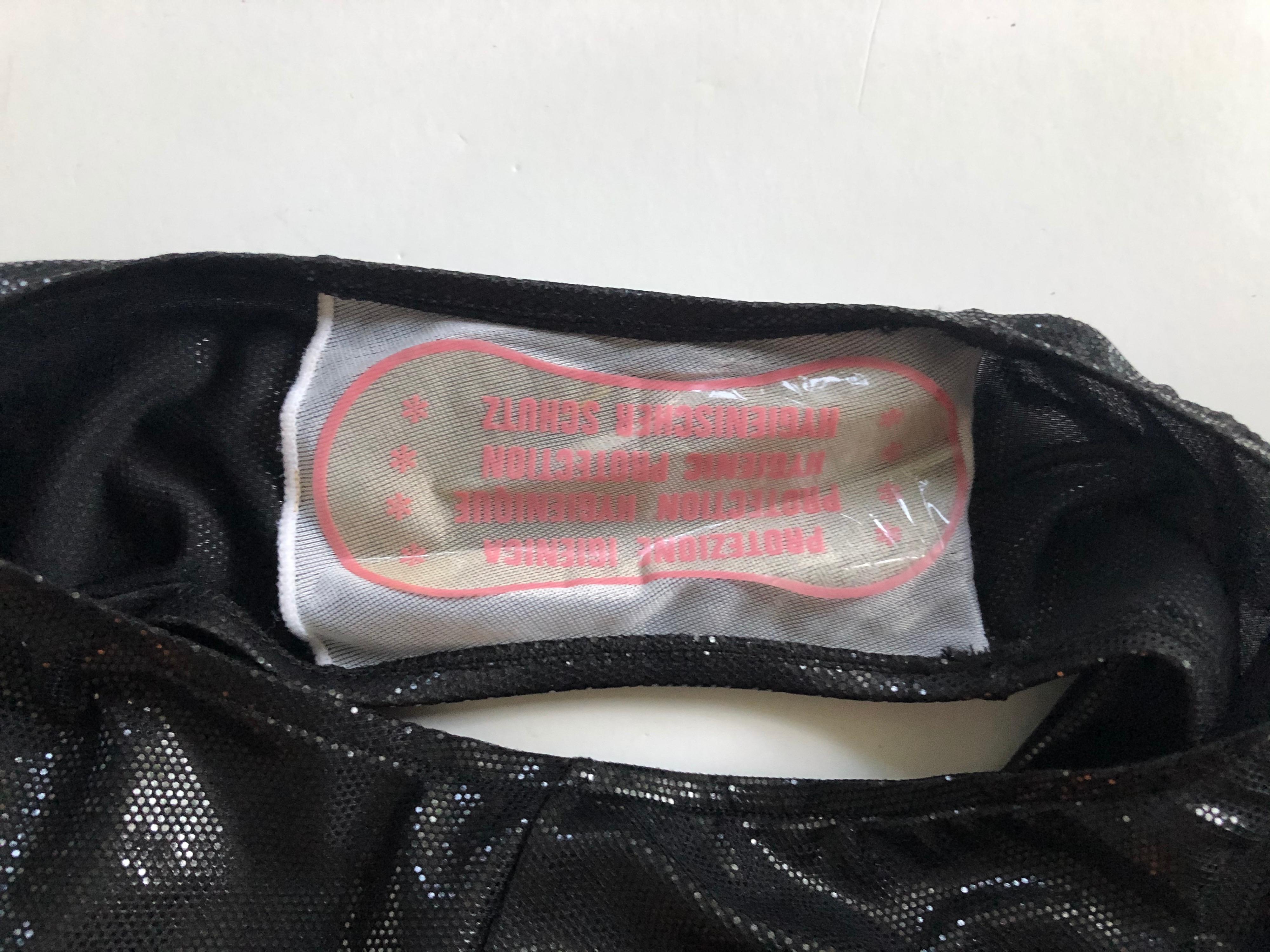 Nuovo costume da bagno Yves Saint Laurent YSL con schiena aperta e metallizzata, nero e bagnato in vendita 2