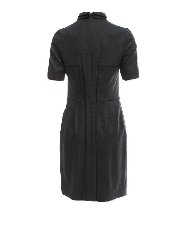 Women's New Yves Saint Laurent YSL Pre-Fall 2012 Wool & Leather Dress  For Sale