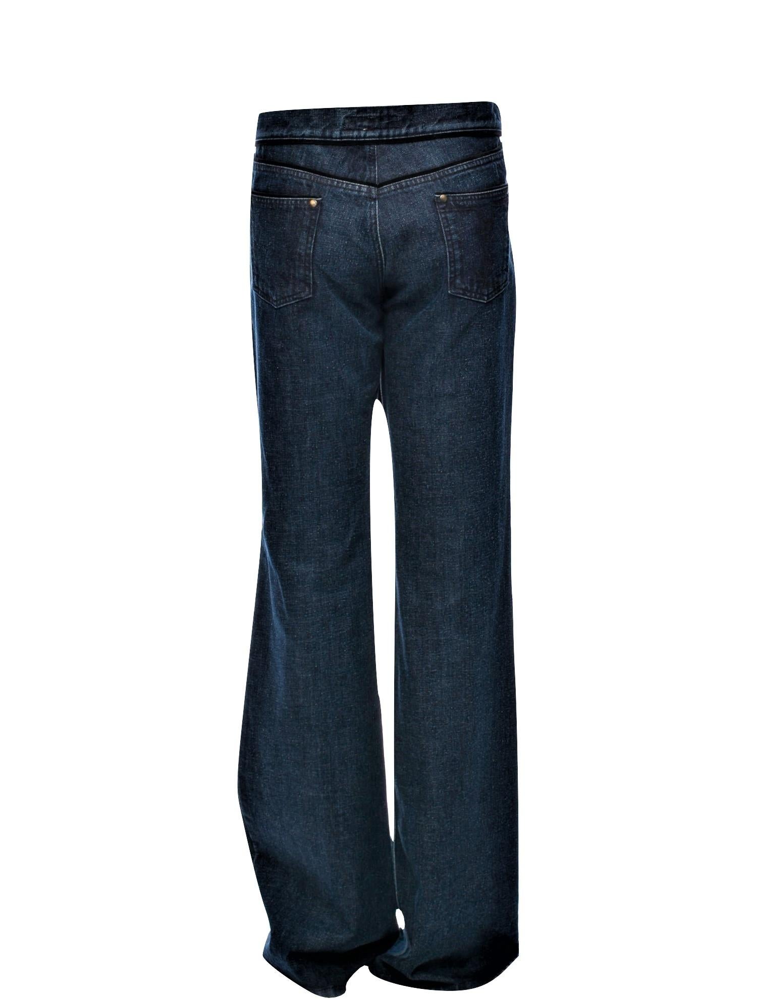 New Yves Saint Laurent YSL S/S 2005 Bell Bottom Jeans Pants Sz 42 $1095 5