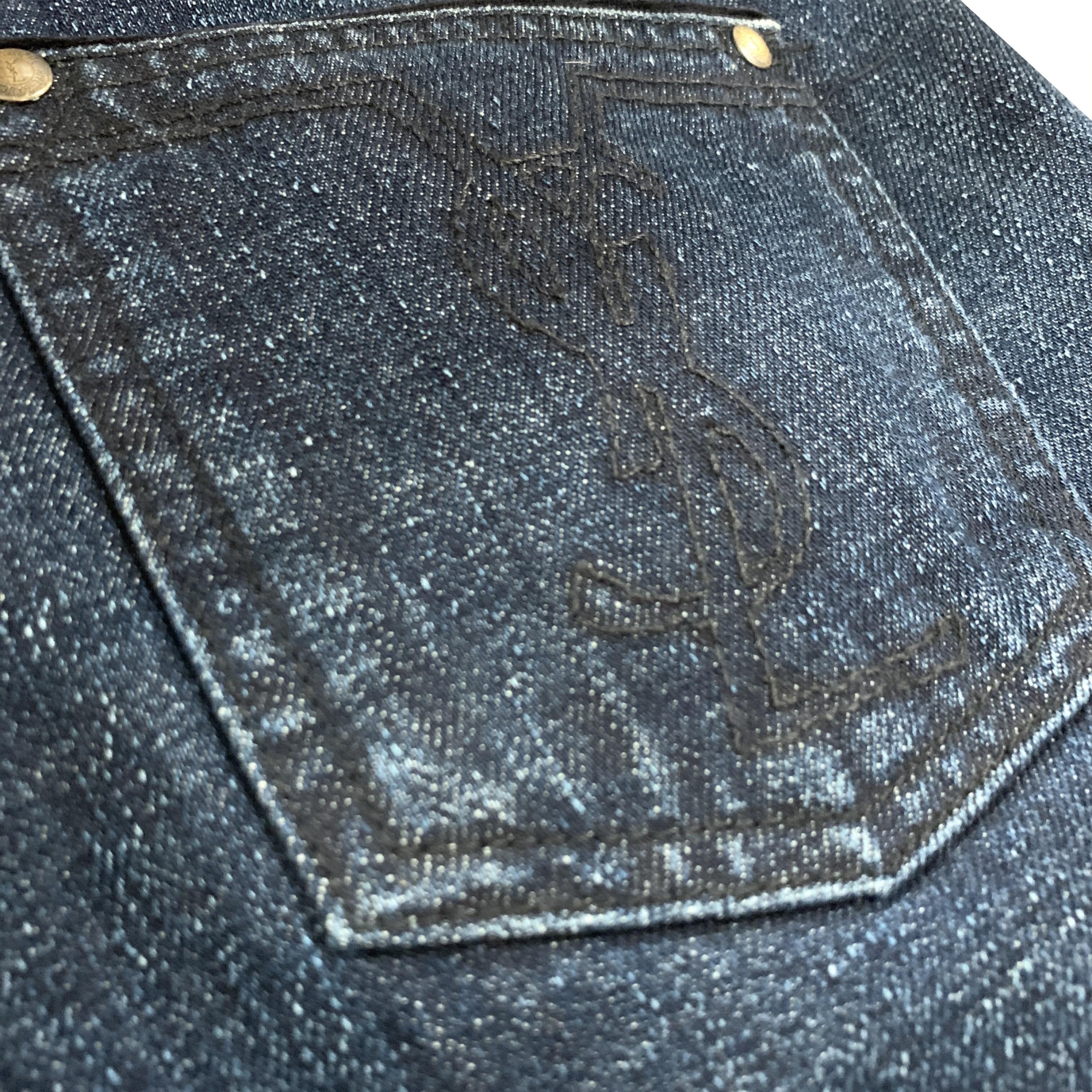 New Yves Saint Laurent YSL S/S 2005 Bell Bottom Jeans Pants Sz 42 $1095 1