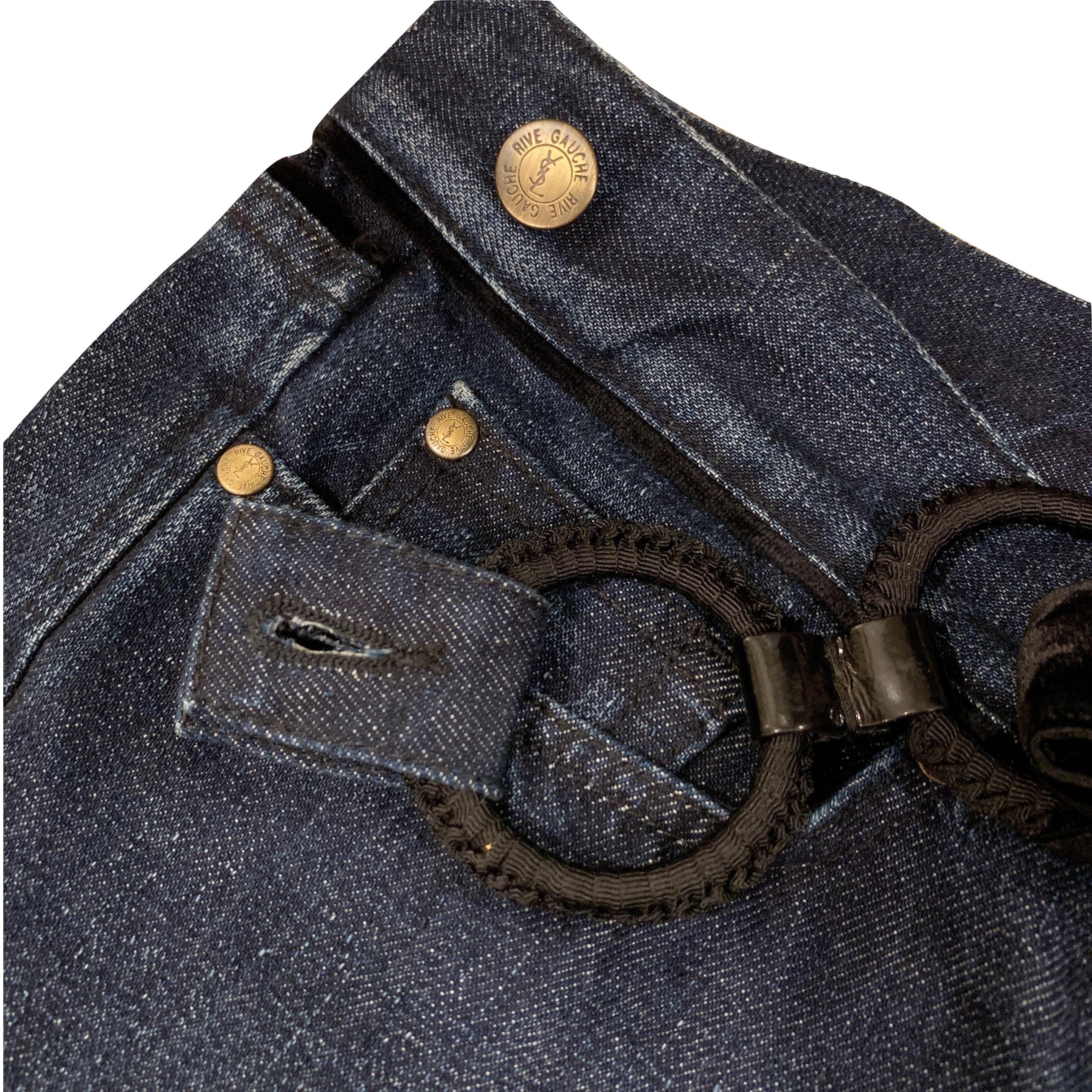 New Yves Saint Laurent YSL S/S 2005 Bell Bottom Jeans Pants Sz 42 $1095 3