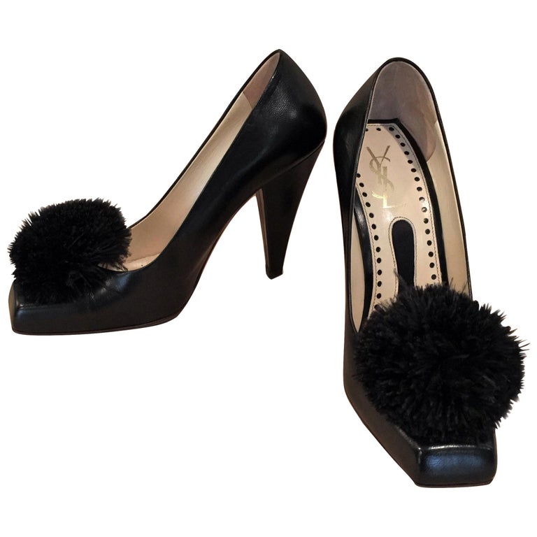 New Yves Saint Laurent YSL S/S 2005 Heels Pumps Sz 38.5 Worn in Rare Banned Ad For Sale at 1stdibs