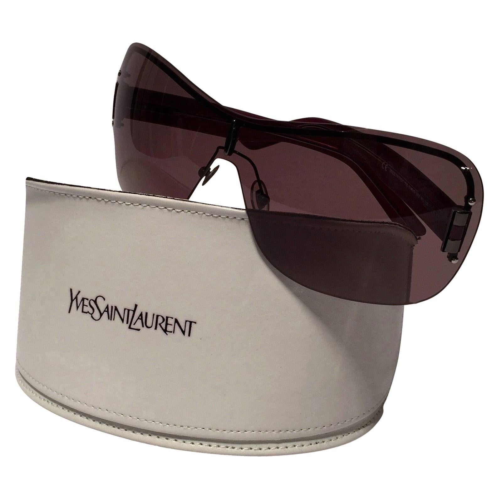 New Yves Saint Laurent YSL Wrap Sunglasses With Case