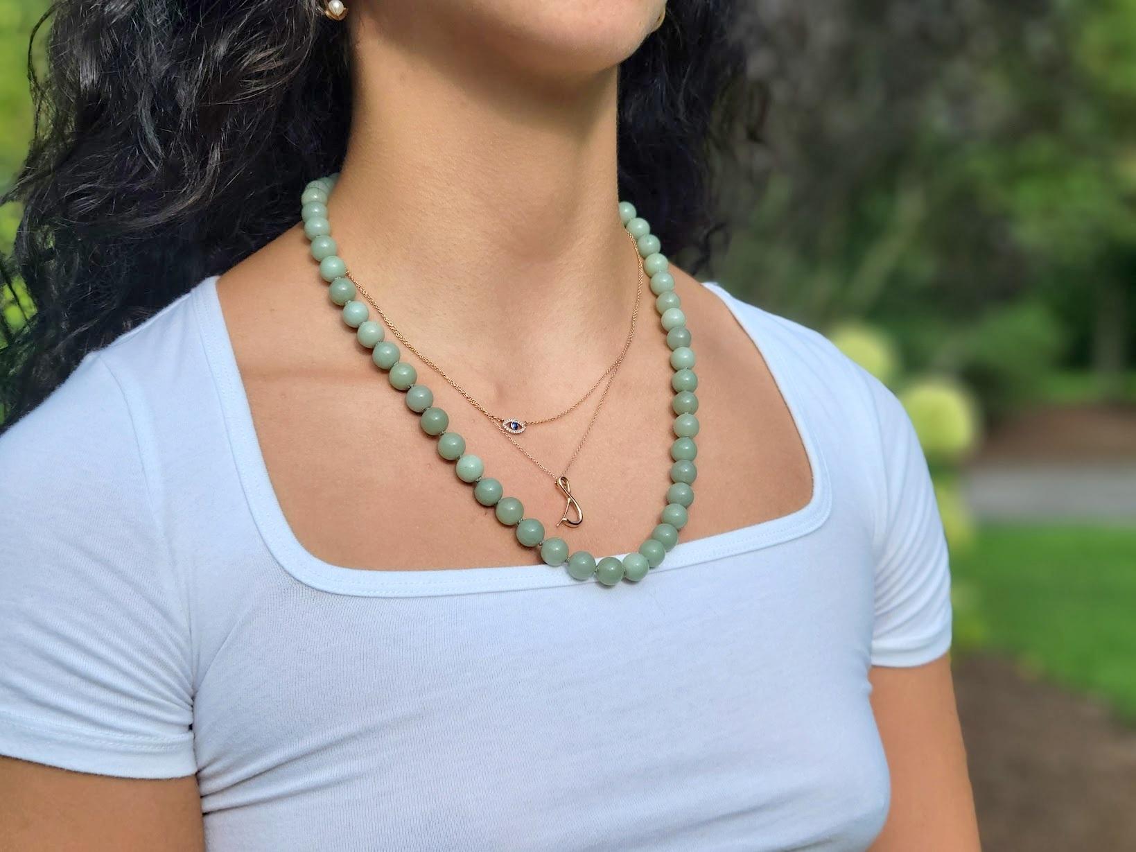 Collana di Nefrite Inanga Verde della Nuova Zelanda In condizioni ottime in vendita a Chesterland, OH