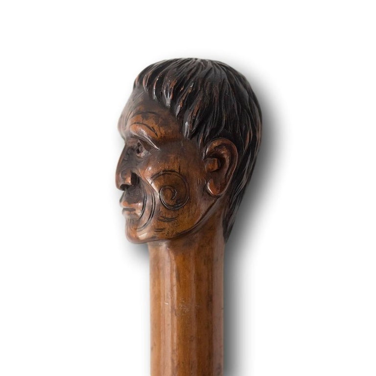 New Zealand Maori Tokotoko Walking Stick For Sale at 1stDibs