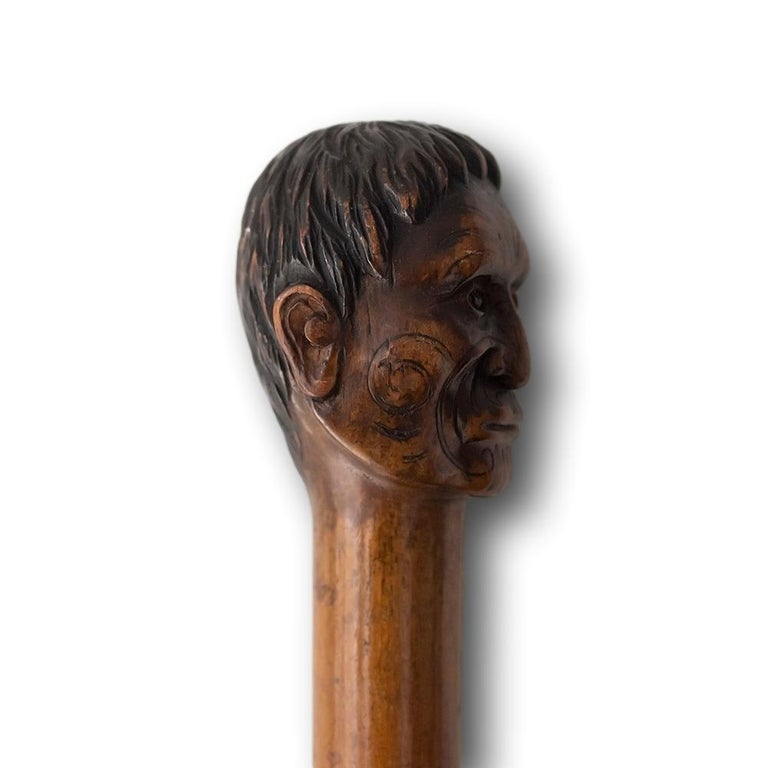 New Zealand Maori Tokotoko Walking Stick For Sale at 1stDibs