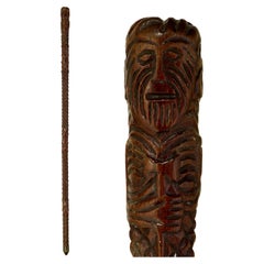 Vintage New Zealand Mauri walking cane