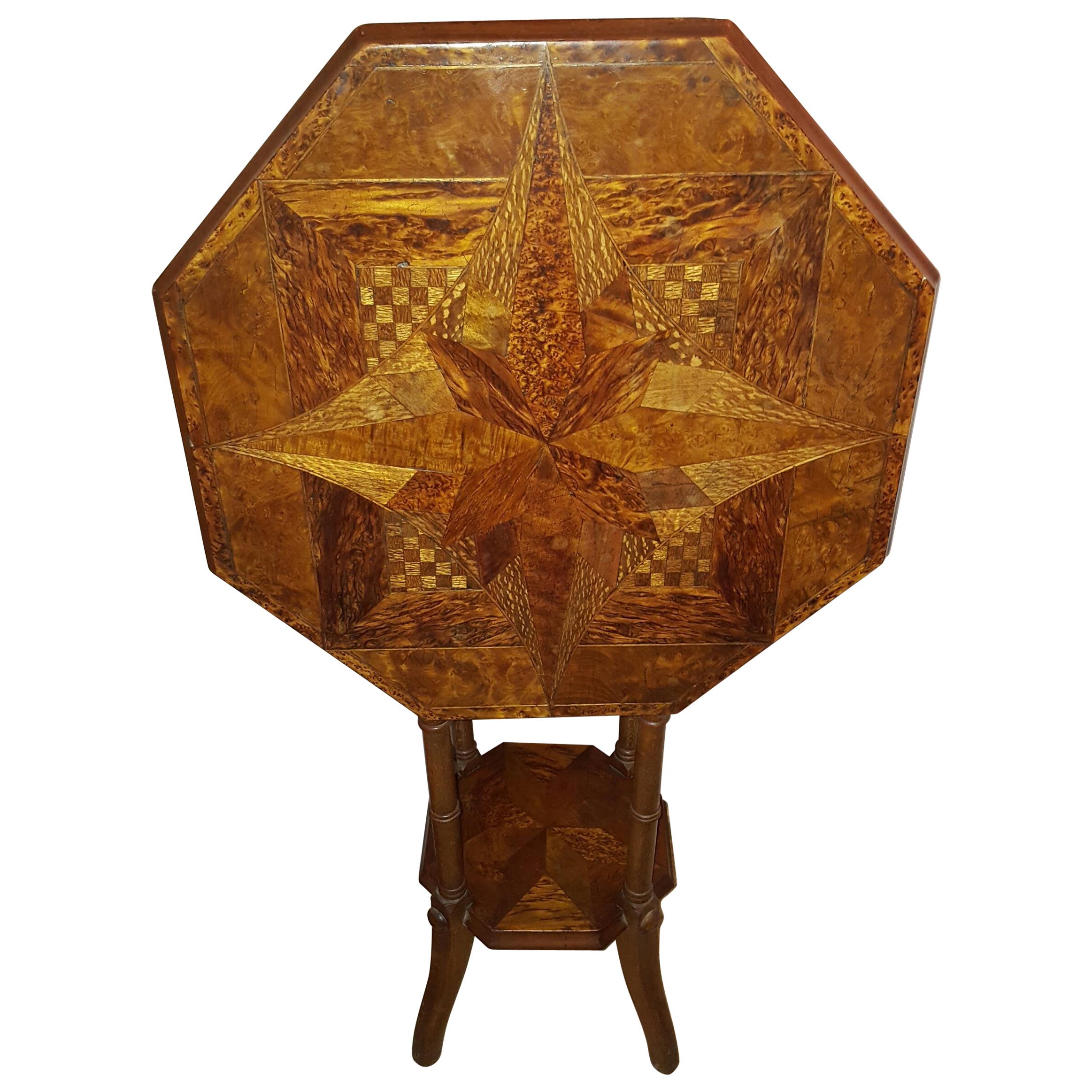 New Zealand Specimen Wood Table by William Norrie, circa 1900 For Sale