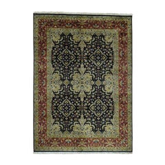 New Zealand Wool 300 Kpsi Hand Knotted Kashan Revival Rug