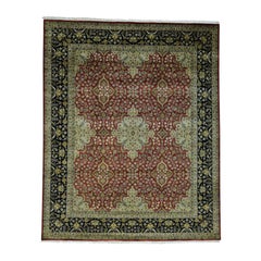 New Zealand Wool 300 KPSI Kashan Revival Oriental Rug