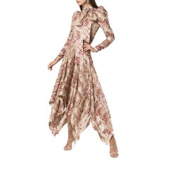 New Zimmermann Floral Printed and Neck Tie Silk-blend Dress US2-4