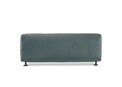 Newcastle 202 Leather Sofa in Fiord-Mustard by Giulio Iacchetti