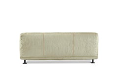 Newcastle 202 Leather Sofa in Salt-Amber by Giulio Iacchetti