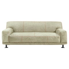 Newcastle 202 Leather Sofa in Salt-Amber by Giulio Iacchetti