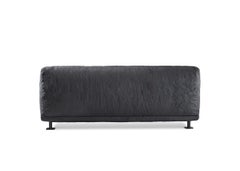 Newcastle 202 Leather Sofa in Slate-Magenta by Giulio Iacchetti