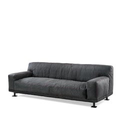 Newcastle 202 Sofa in Leather by Giulio Iacchetti for Meritalia