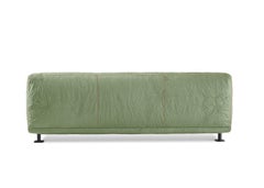 Newcastle 232 Leather Sofa in Sage-Red by Giulio Iacchetti