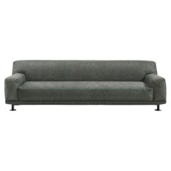 Newcastle 262 Leather Sofa Ash-Cyan by Giulio Iacchetti