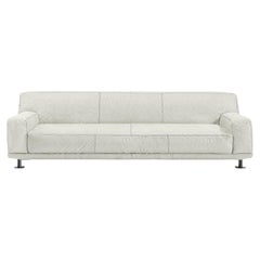 Newcastle 262 Leather Sofa White-Navy by Giulio Iacchetti