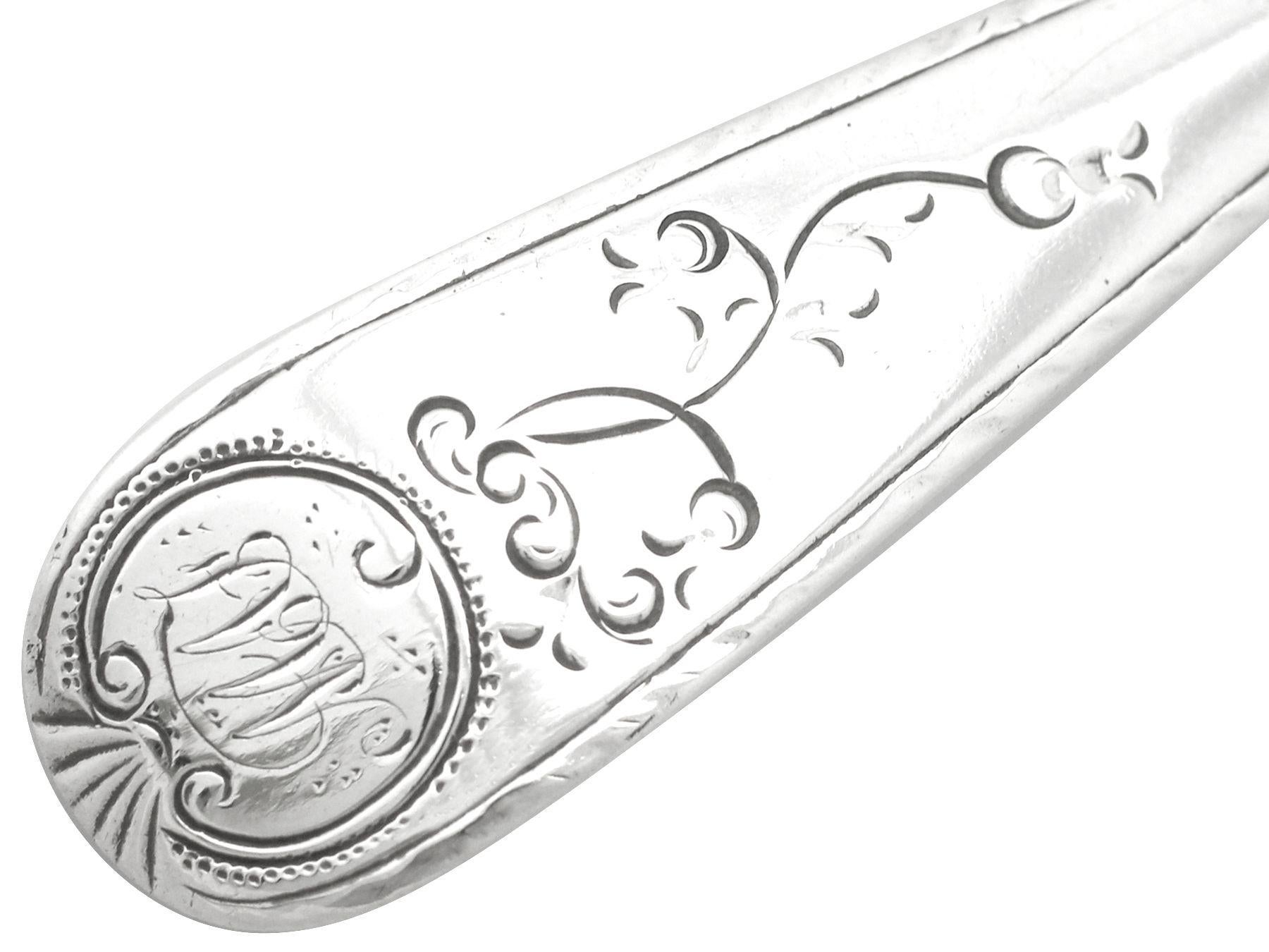 George III Newcastle Sterling Silver Old English Feather Edge Pattern Table Spoons For Sale