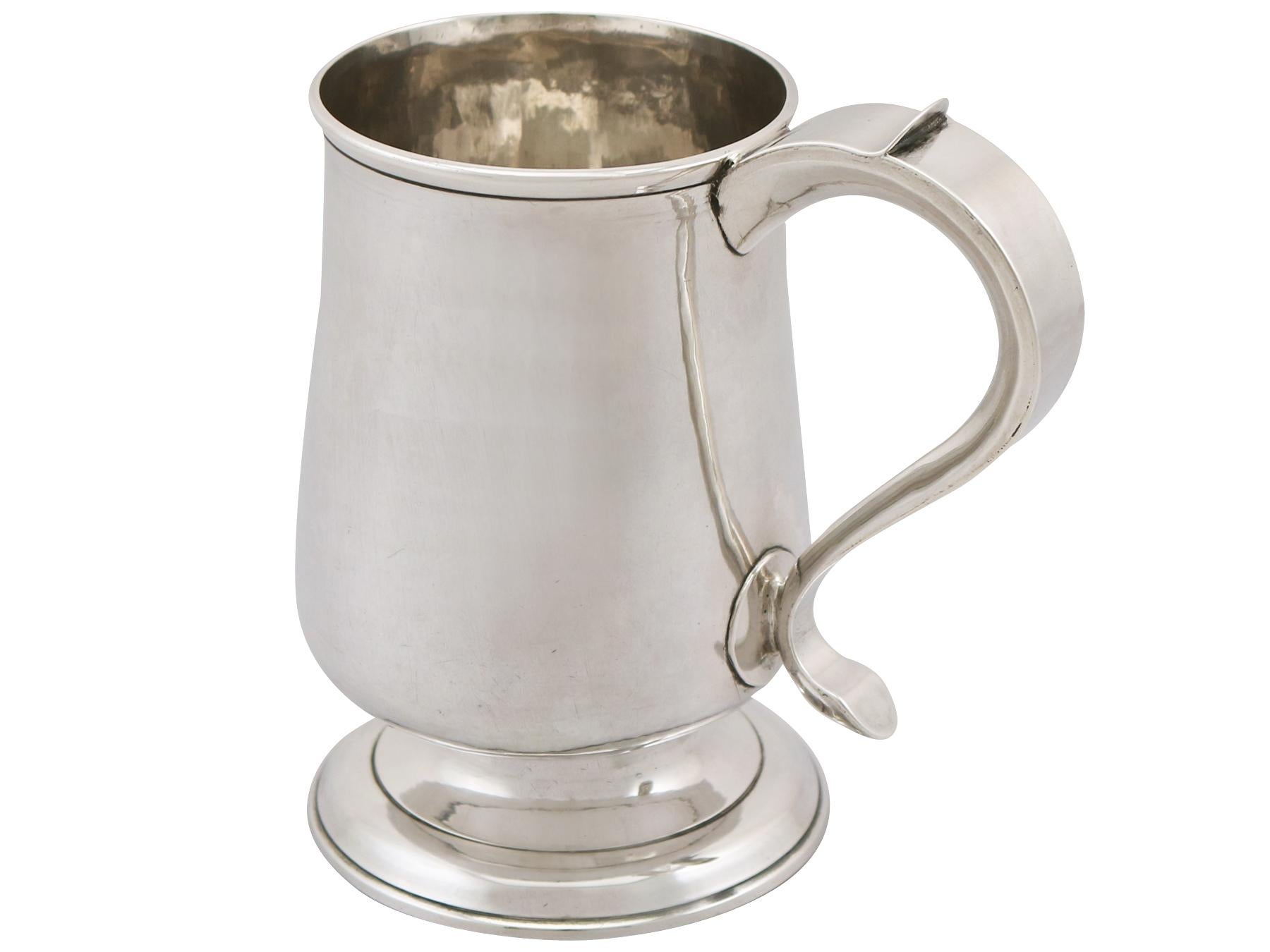 Late 18th Century Newcastle Sterling Silver Pint Mug