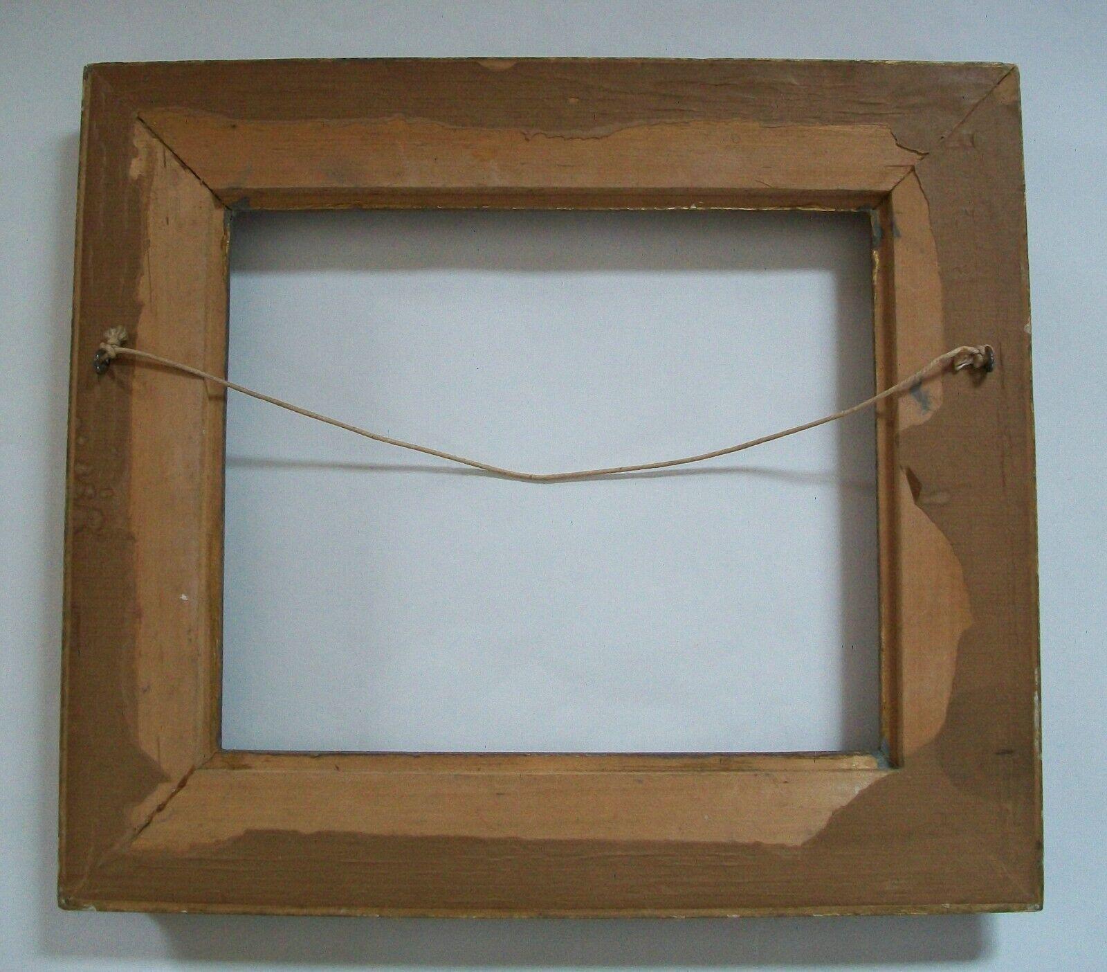 Marco de madera dorada estilo Arts & Crafts Newcomb Macklin, EE.UU., alrededor de 1940 en venta 2