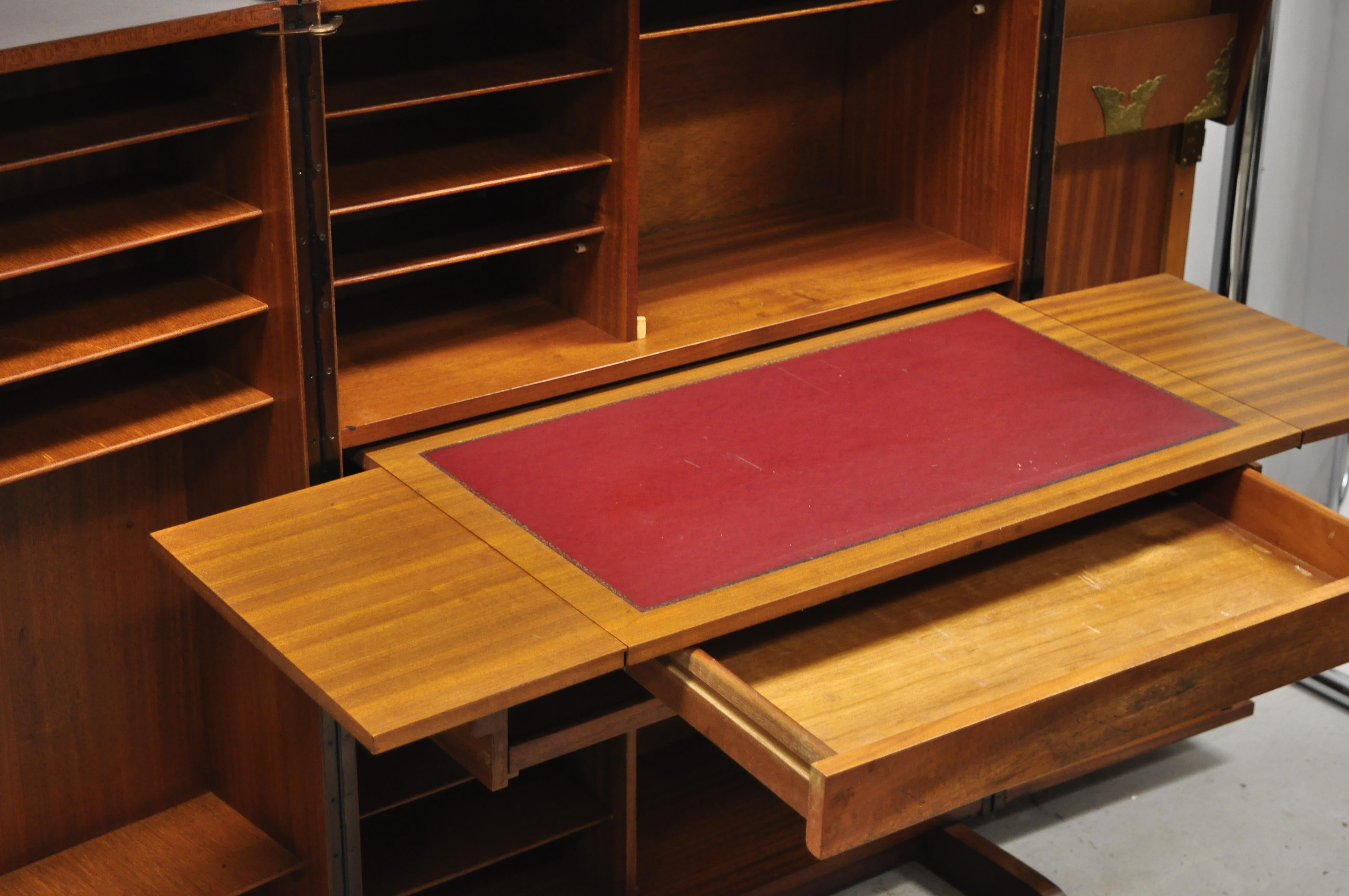 Moderner Schreibtisch/ Arbeitstisch im englischen Wooten-Stil, Home Office Foldaway, von Newcraft Ltd. im Zustand „Gut“ im Angebot in Philadelphia, PA