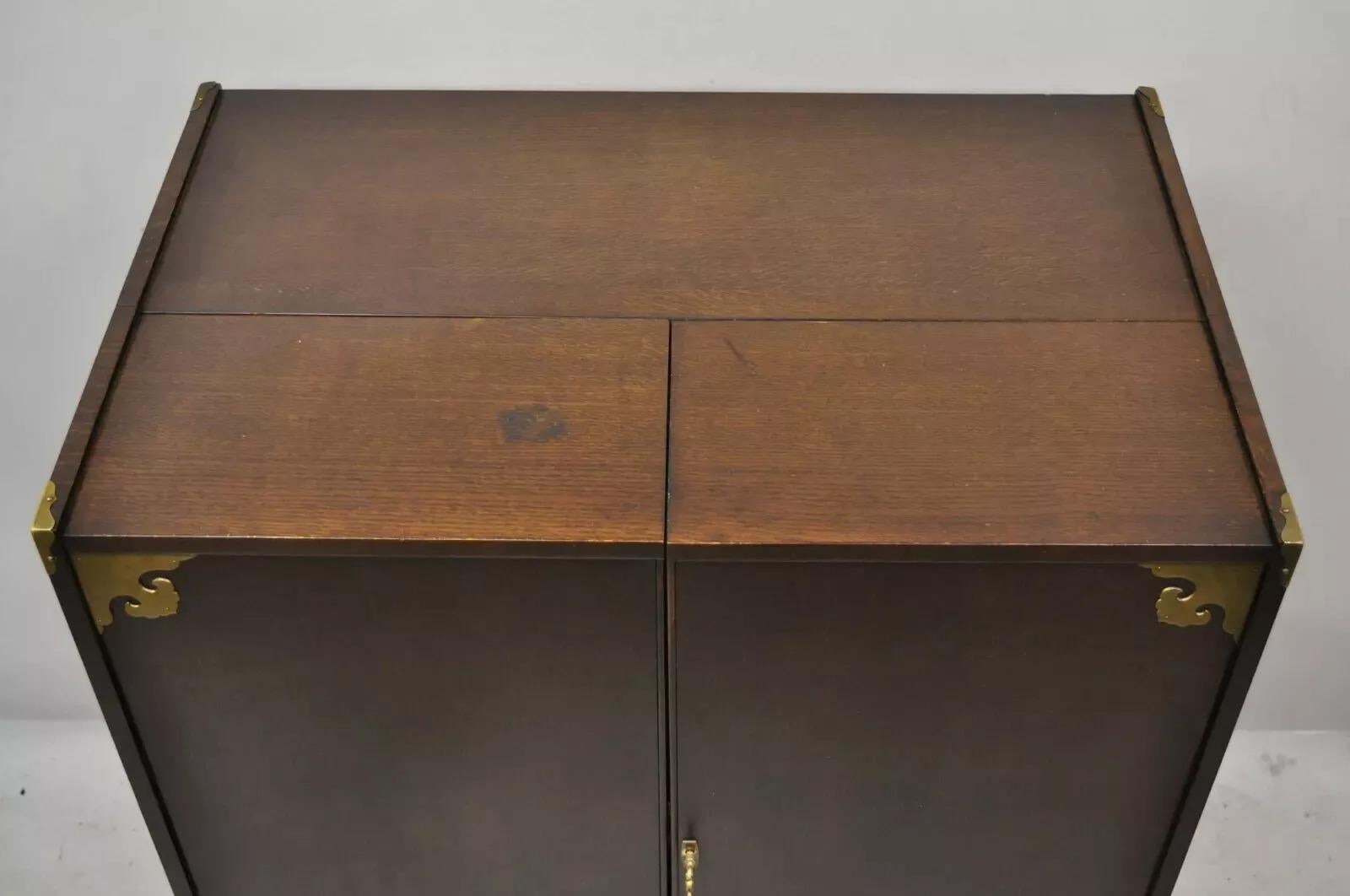 Newcraft Ltd Englischer moderner Schreibtisch im Wooten-Stil für das Home Office Foldaway-Schreibtisch (Messing) im Angebot