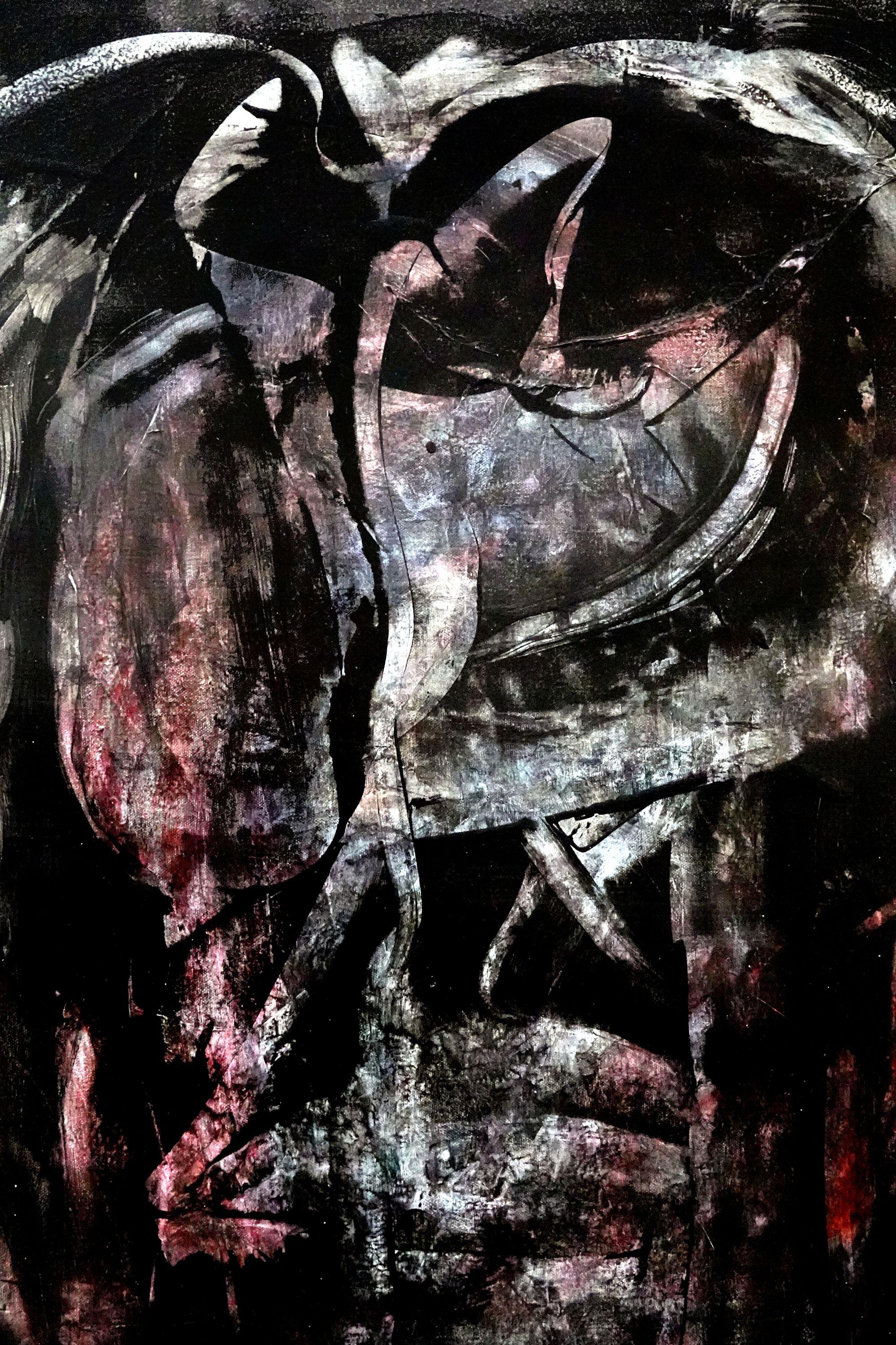 A Leg Up, Pittura, Acrilico su tela - Painting di Newel Hunter
